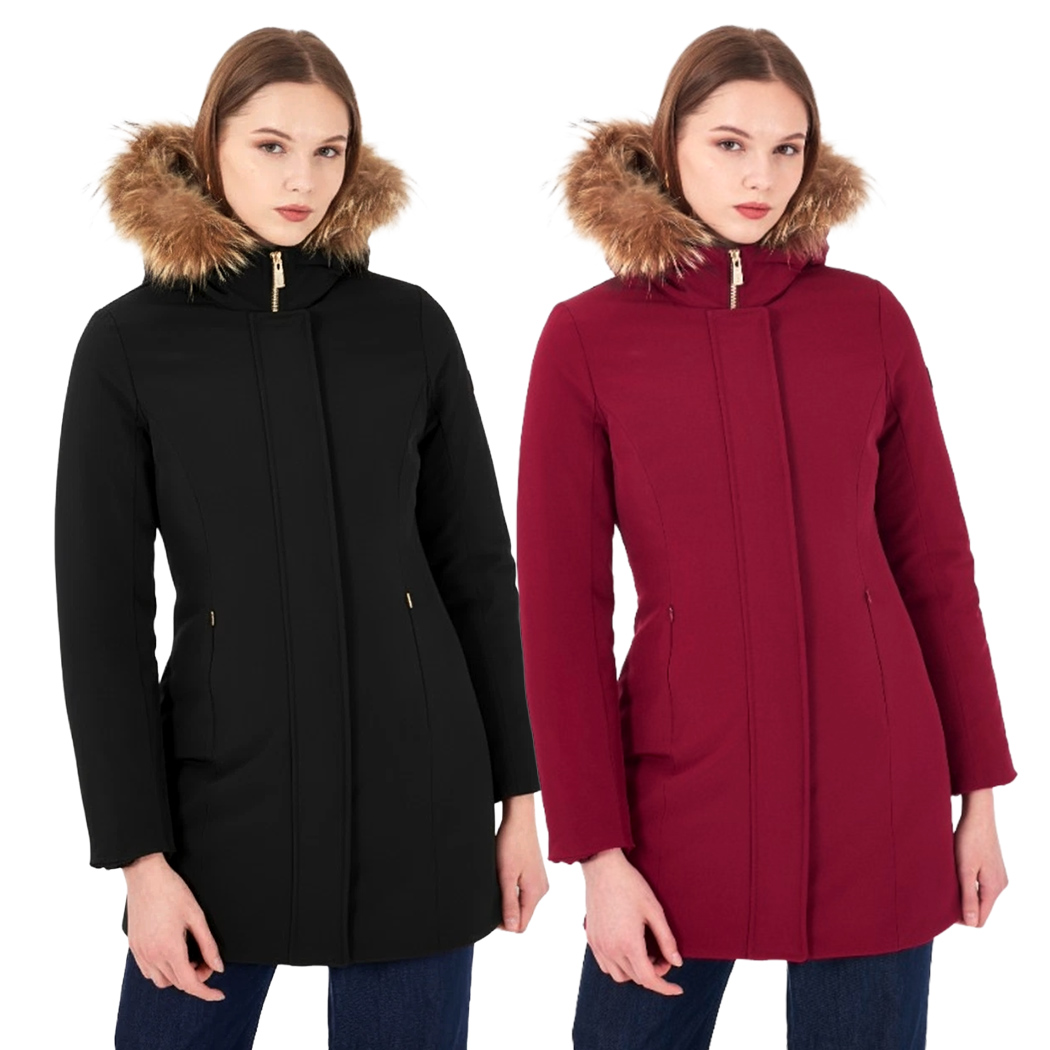 YES-ZEE GIUBBOTTO CAPPOTTO DONNA GIUBBINO PIUMINO CAPPUCCIO SOFTSHELL O075/NU00