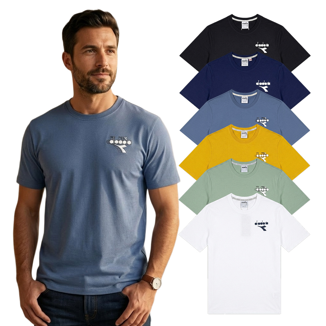 DIADORA T-SHIRT SS ESS. SPORTS SL UOMO MAGLIA SPORT TINTA UNITA LOGO 102.183094