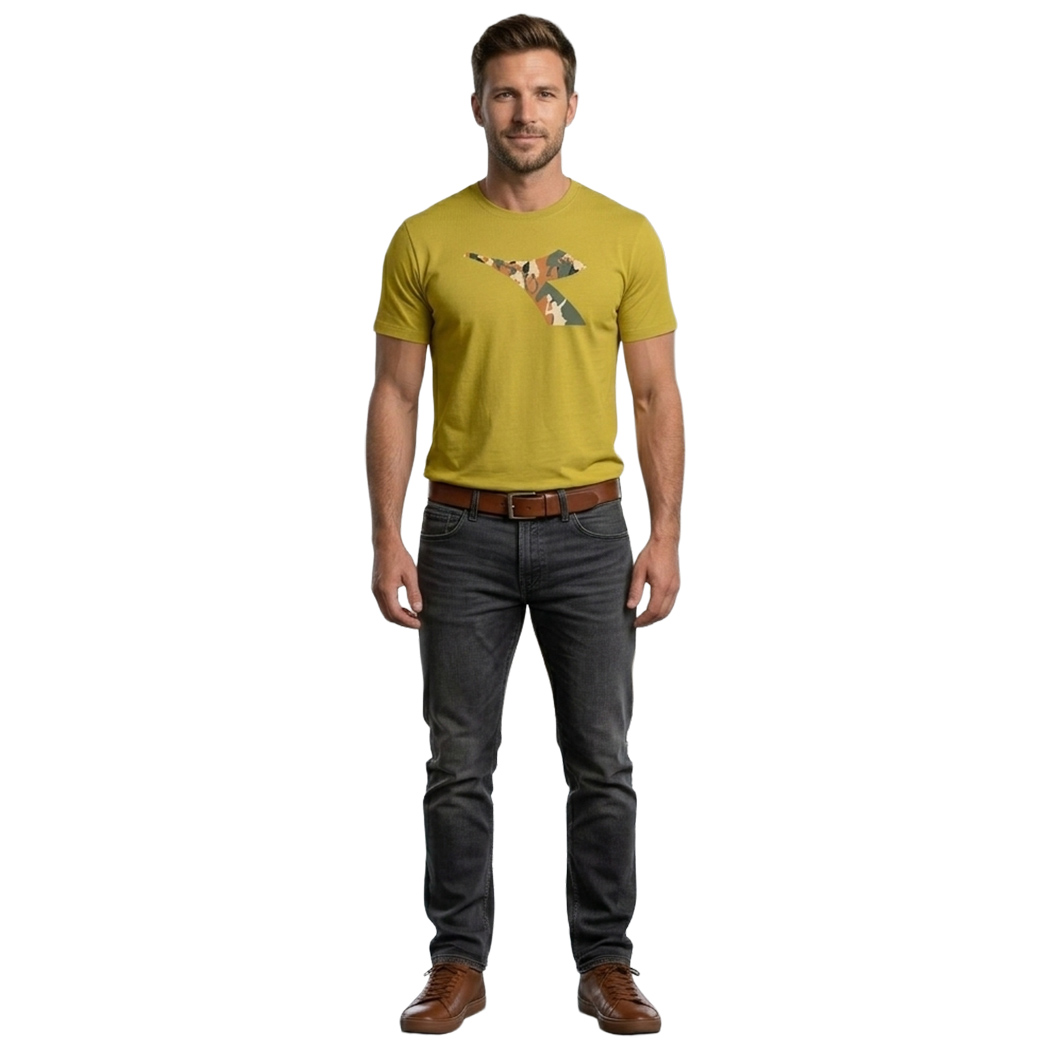 DIADORA T-SHIRT SS ESS. SPORTS BL UOMO MAGLIA SPORT TINTA UNITA LOGO 102.182900