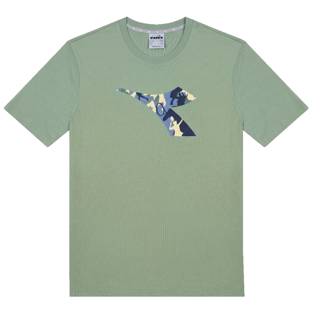 DIADORA T-SHIRT SS ESS. SPORTS BL UOMO MAGLIA SPORT TINTA UNITA LOGO 102.182900
