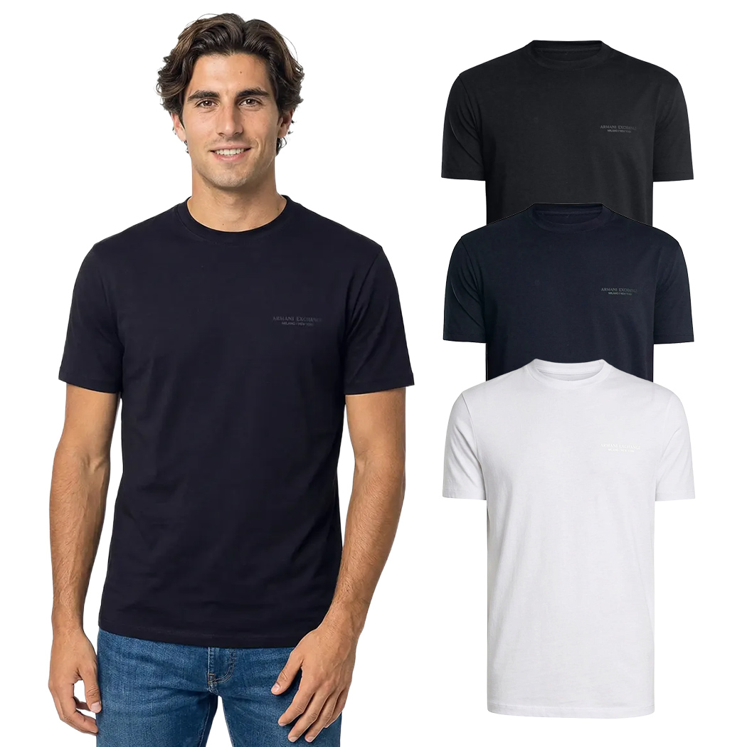 ARMANI EXCHANGE T-SHIRT UOMO REGULAR FIT JERSEY COTONE LOGO MAGLIETTA XM001281