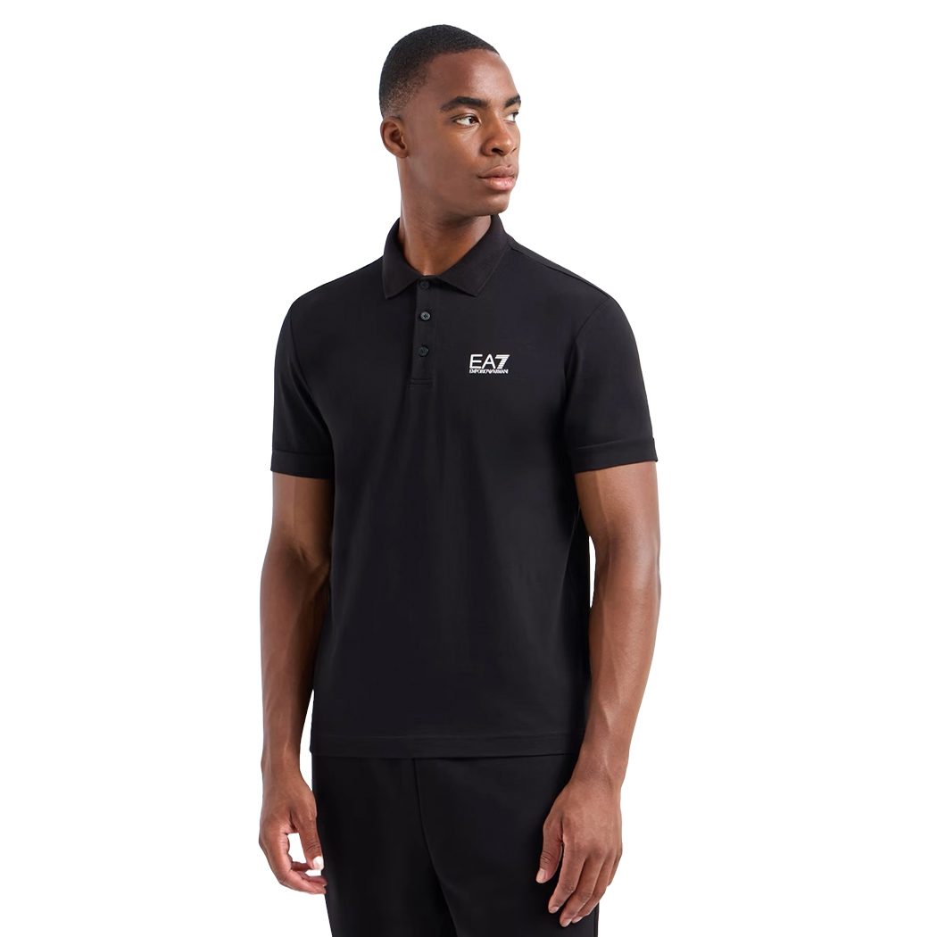 EA7 EMPORIO ARMANI POLO T-SHIRT UOMO COTONE JERSEY STRETCH MAGLIETTA 8NPF14