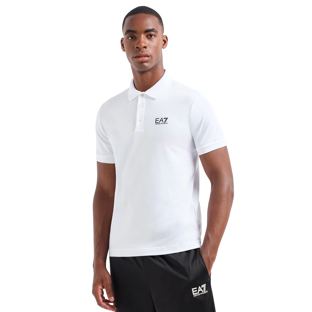 EA7 EMPORIO ARMANI POLO T-SHIRT UOMO COTONE JERSEY STRETCH MAGLIETTA 8NPF14