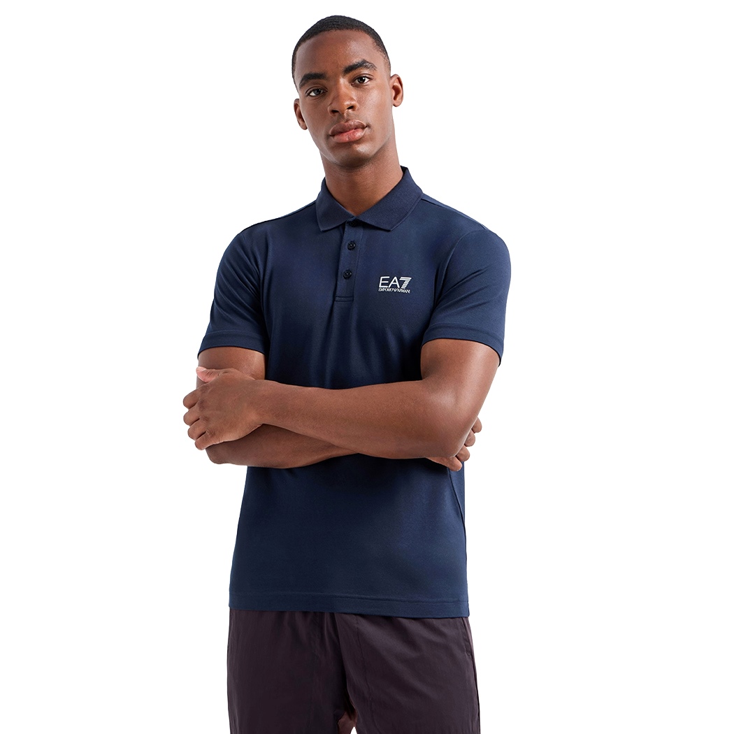 EA7 EMPORIO ARMANI POLO T-SHIRT UOMO COTONE JERSEY STRETCH MAGLIETTA 8NPF14