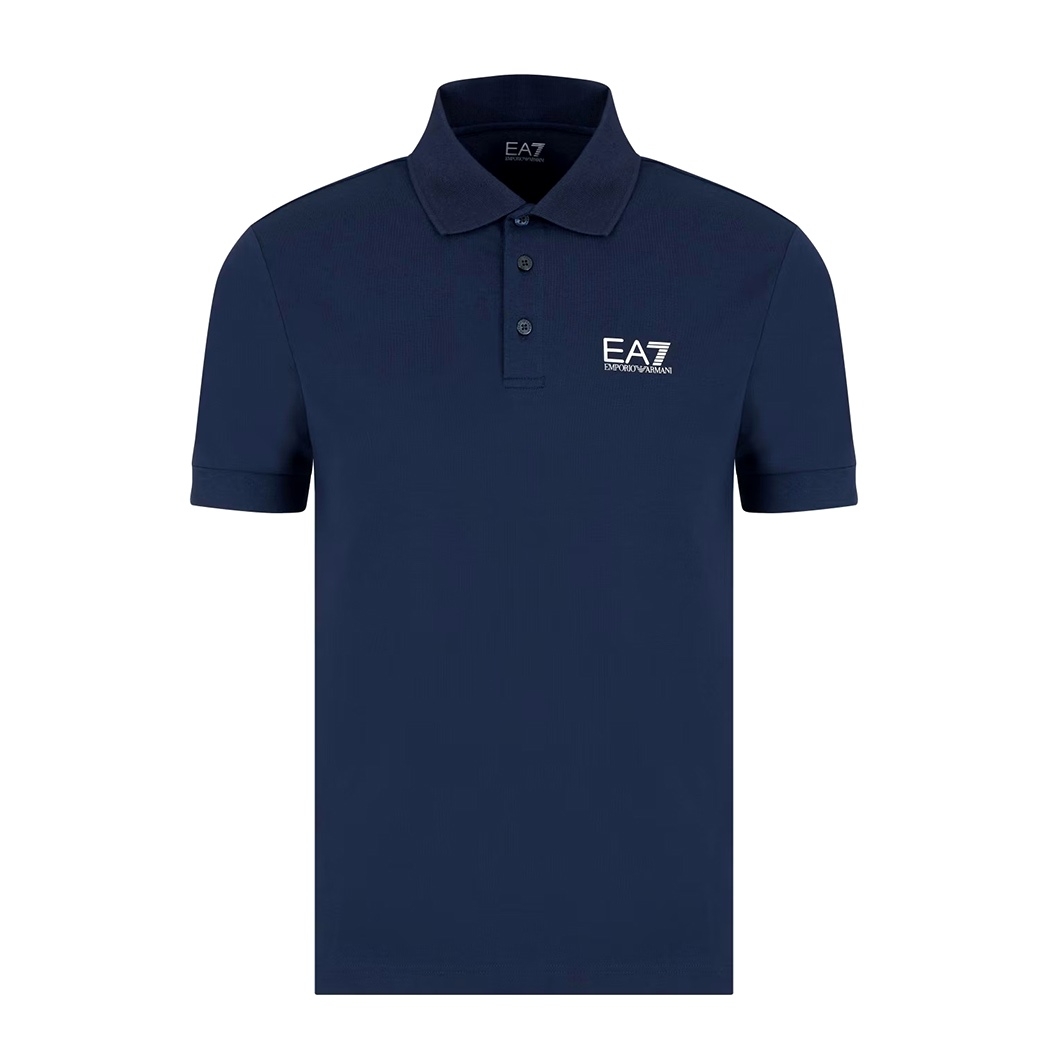 EA7 EMPORIO ARMANI POLO T-SHIRT UOMO COTONE JERSEY STRETCH MAGLIETTA 8NPF14