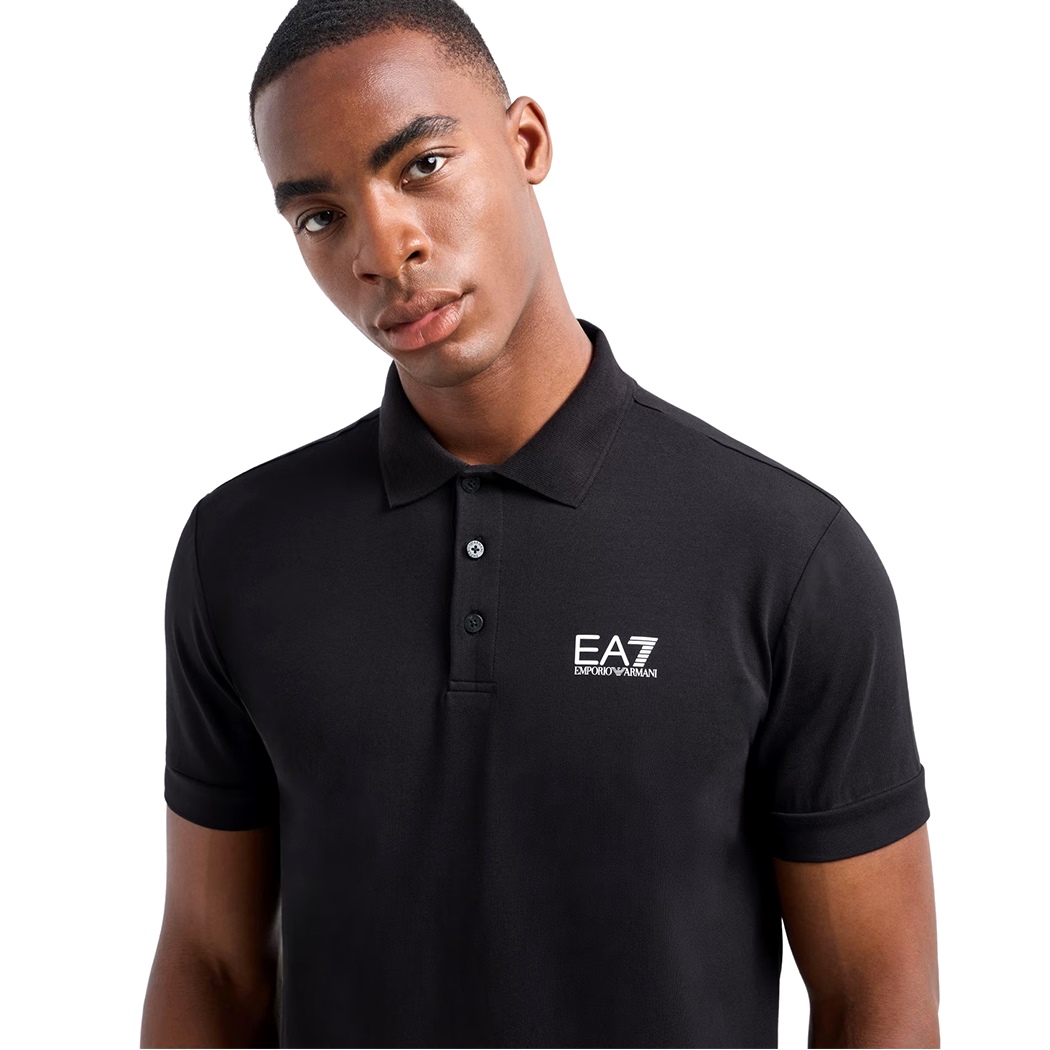 EA7 EMPORIO ARMANI POLO T-SHIRT UOMO COTONE JERSEY STRETCH MAGLIETTA 8NPF14