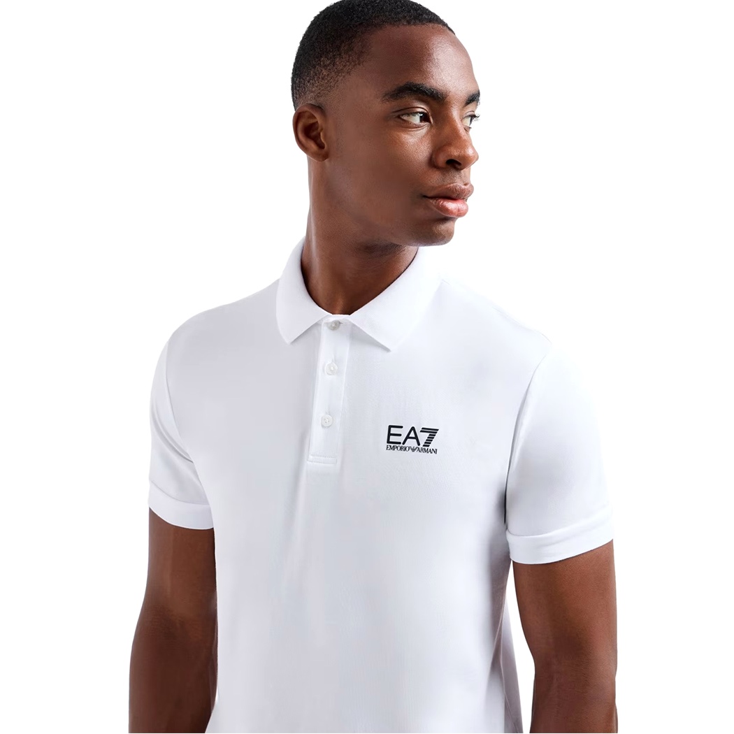 EA7 EMPORIO ARMANI POLO T-SHIRT UOMO COTONE JERSEY STRETCH MAGLIETTA 8NPF14