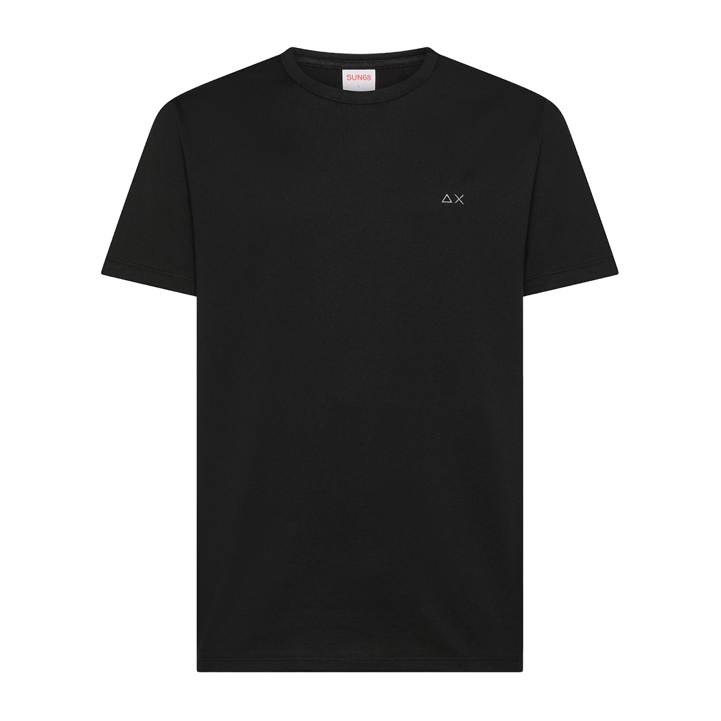 SUN68 T-SHIRT UOMO JERSEY COTONE GIROCOLLO LOGO RICAMATO MAGLIA SPORT T36127