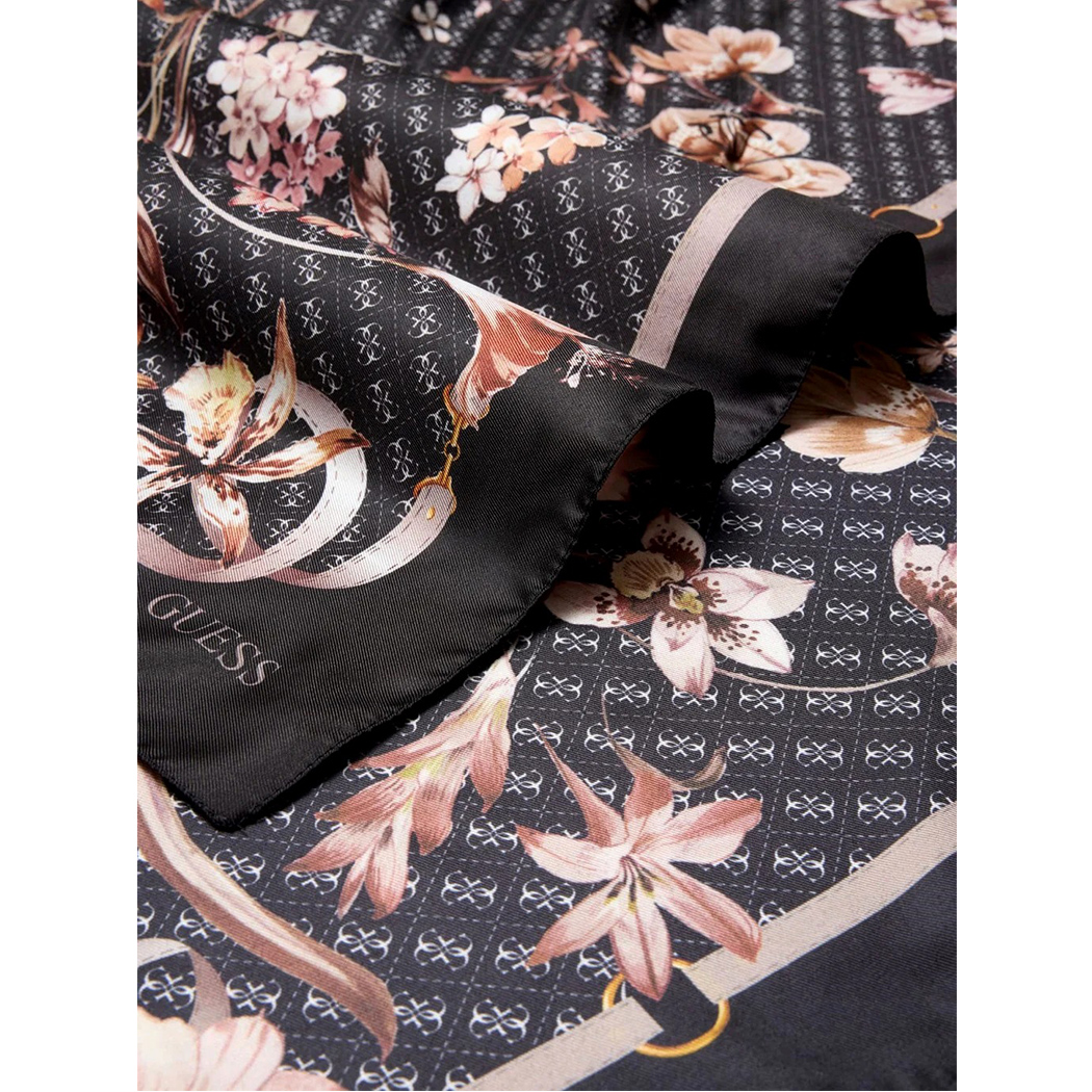 GUESS FOULARD STAMPA FLOREALE DONNA LOGO SCIARPA PASHMINA SCIALLE AW5479SIL90