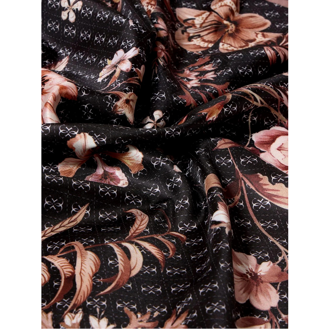 GUESS FOULARD STAMPA FLOREALE DONNA LOGO SCIARPA PASHMINA SCIALLE AW5479SIL90
