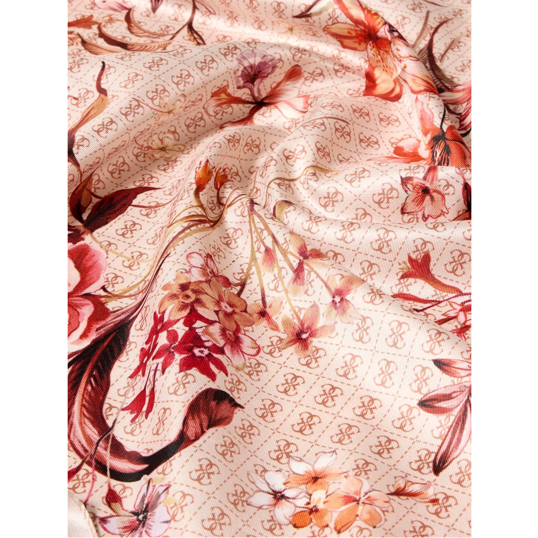 GUESS FOULARD STAMPA FLOREALE DONNA LOGO SCIARPA PASHMINA SCIALLE AW5479SIL90