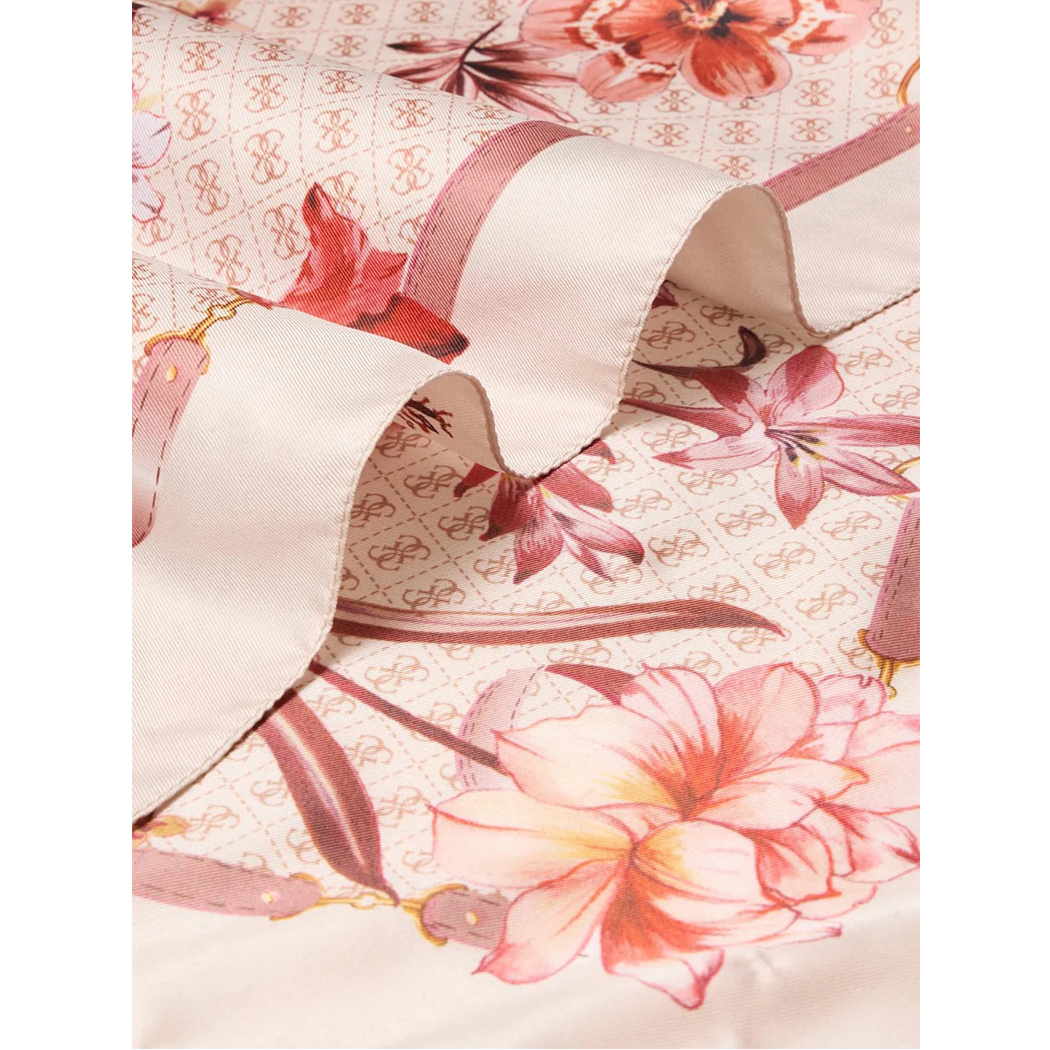 GUESS FOULARD STAMPA FLOREALE DONNA LOGO SCIARPA PASHMINA SCIALLE AW5479SIL90