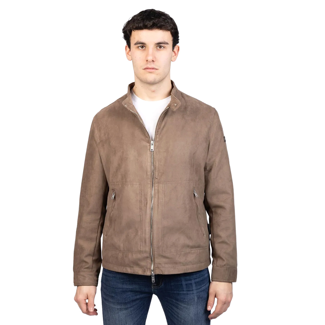 BUGER GIACCA GIUBBINO UOMO PRIMAVERILE IN DAINETTO ECOLOGICO COLLO COREANO 52240