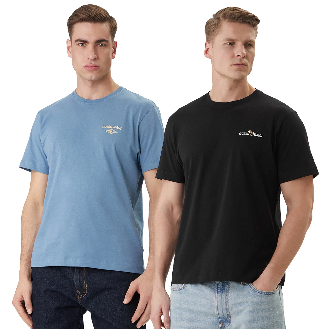 GUESS T-SHIRT UOMO MAGLIA COTONE JERSEY LOGO SPORT MAGLIETTA M6GIB7K8HM0