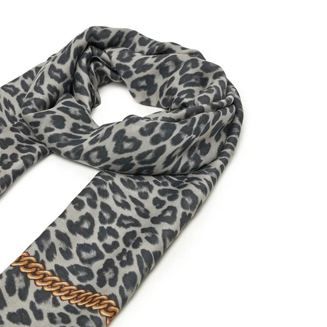 GUESS SCIARPA DONNA FOULARD STAMPA ANIMALIER LOGO PASHMINA SCIALLE AW5349MOD03