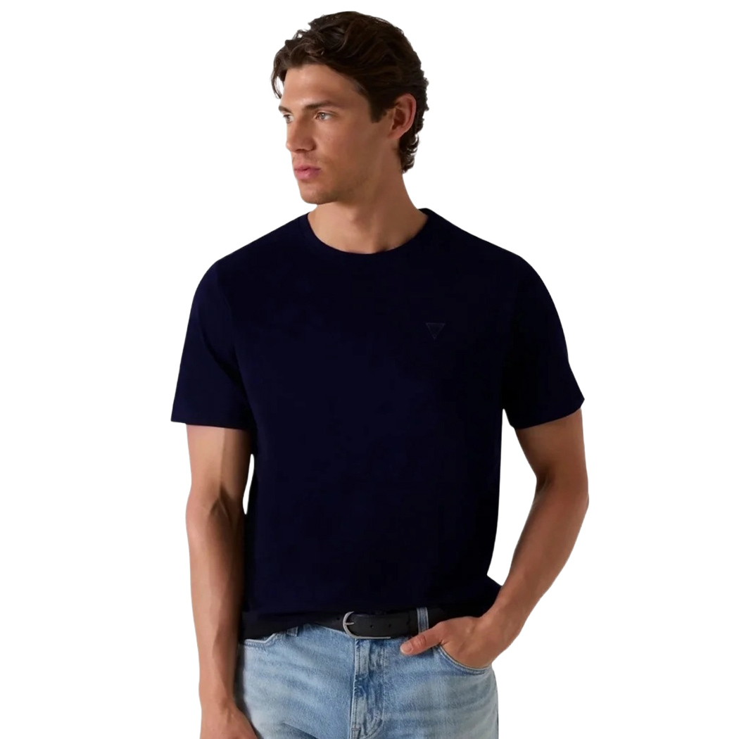 GUESS T-SHIRT UOMO MAGLIA COTONE JERSEY LOGO TRIANGOLO SPORT M6GI21K3053