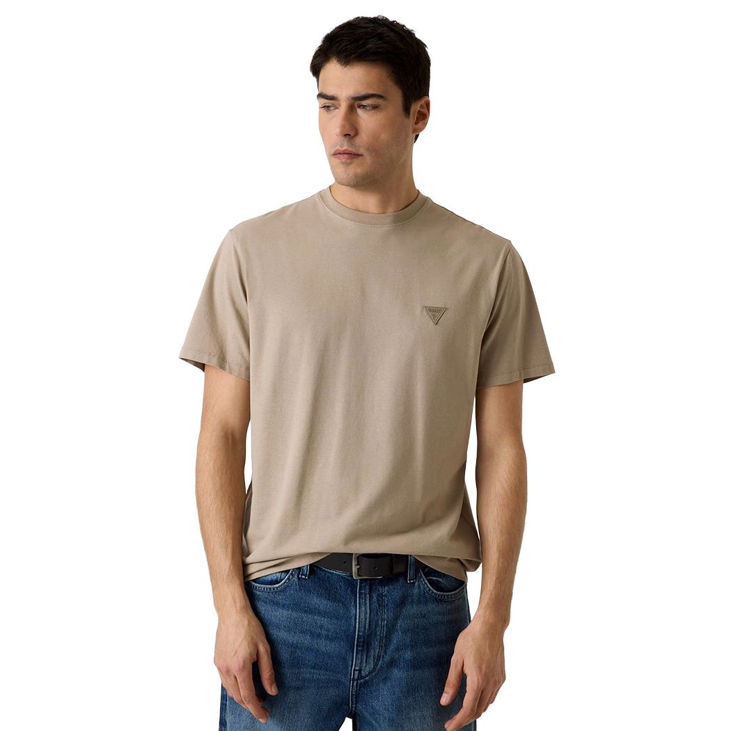 GUESS T-SHIRT UOMO MAGLIA COTONE JERSEY LOGO TRIANGOLO SPORT M6GI21K3053