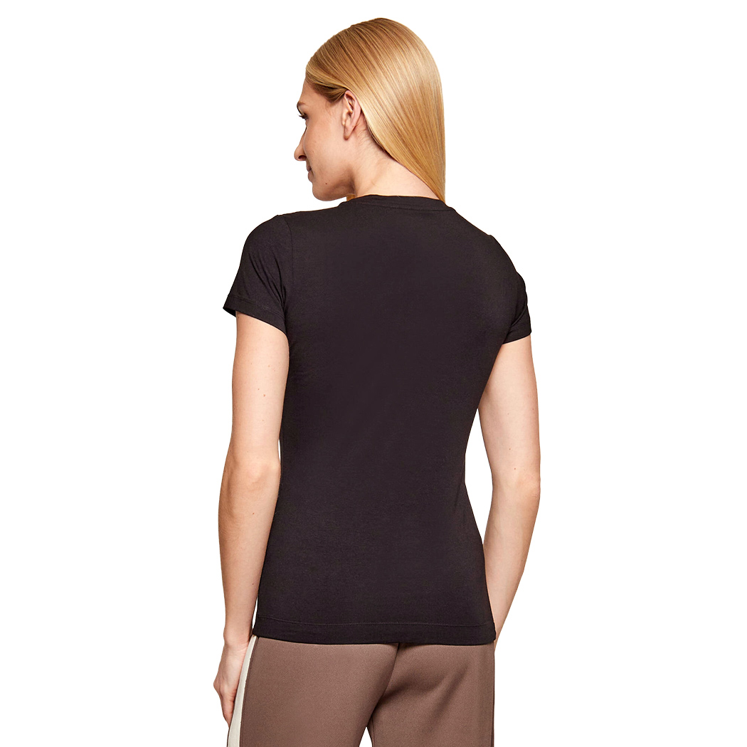 GUESS T-SHIRT MAGLIA SLIM MAGLIETTA DONNA LOGO TRIANGOLARE STRASS W6RI32J1314