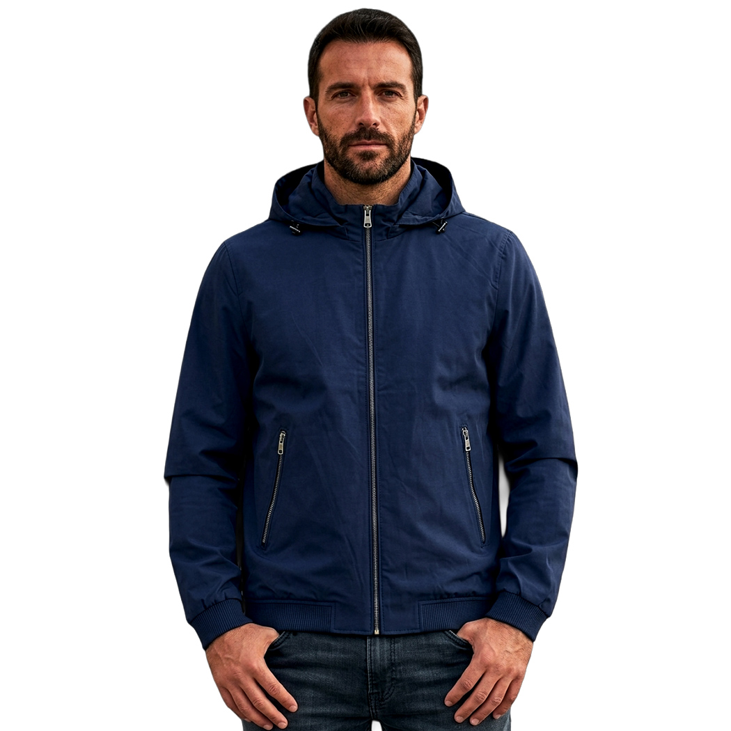 BUGER GIACCA GIUBBINO UOMO PRIMAVERILE CAPPUCCIO AMOVIBILE ELASTICIZZATO 52264