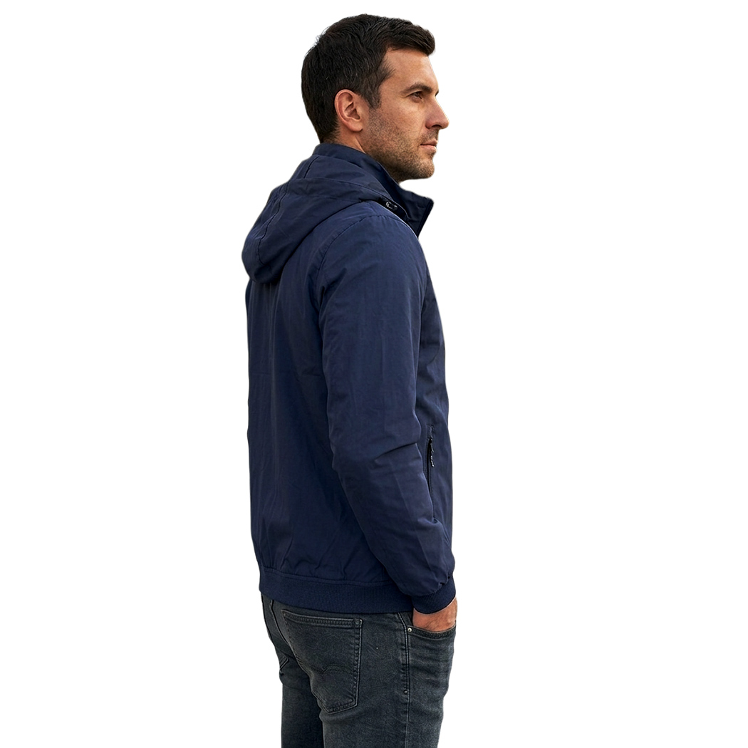 BUGER GIACCA GIUBBINO UOMO PRIMAVERILE CAPPUCCIO AMOVIBILE ELASTICIZZATO 52264