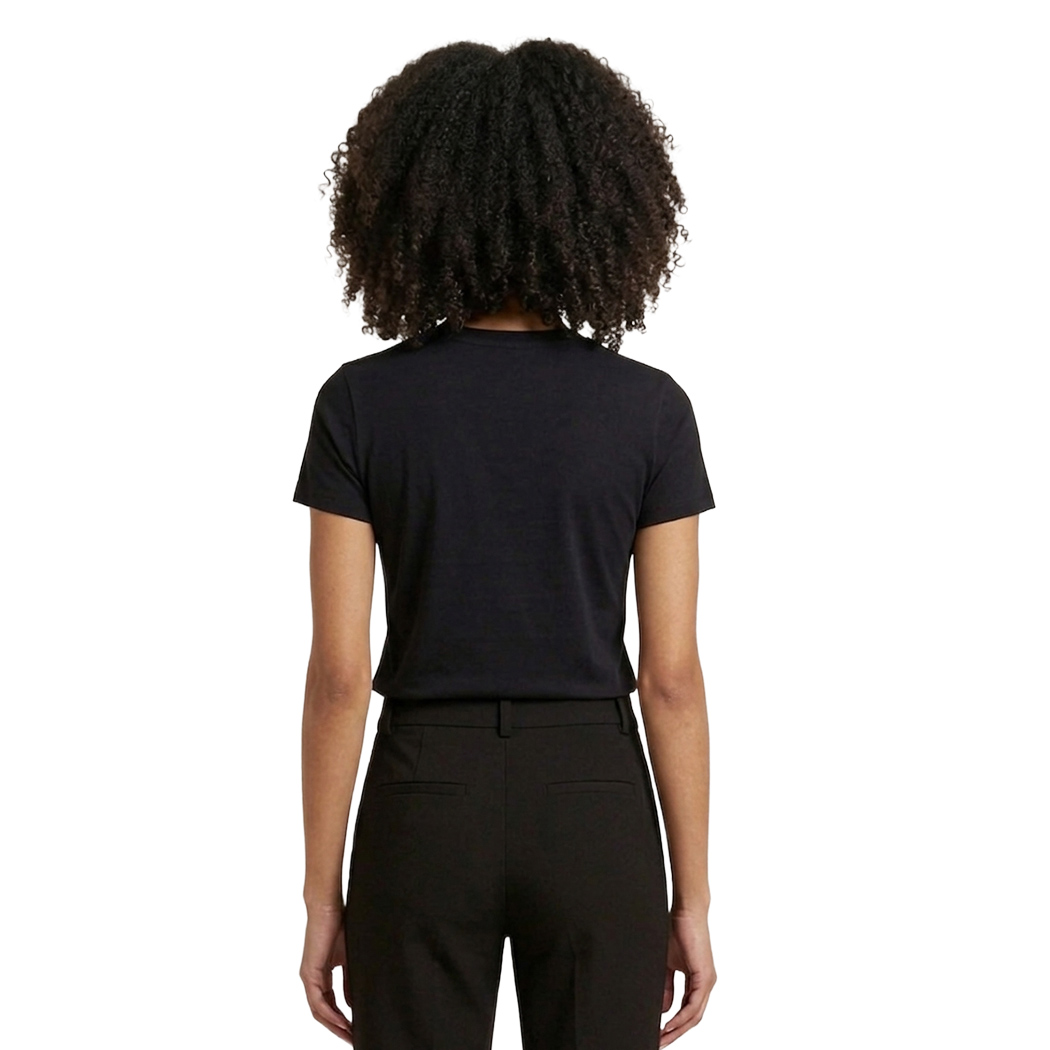 GUESS T-SHIRT MAGLIA MAGLIETTA DONNA STAMPA LOGO FRONTALE BOXY CORTA V6GI02K2963