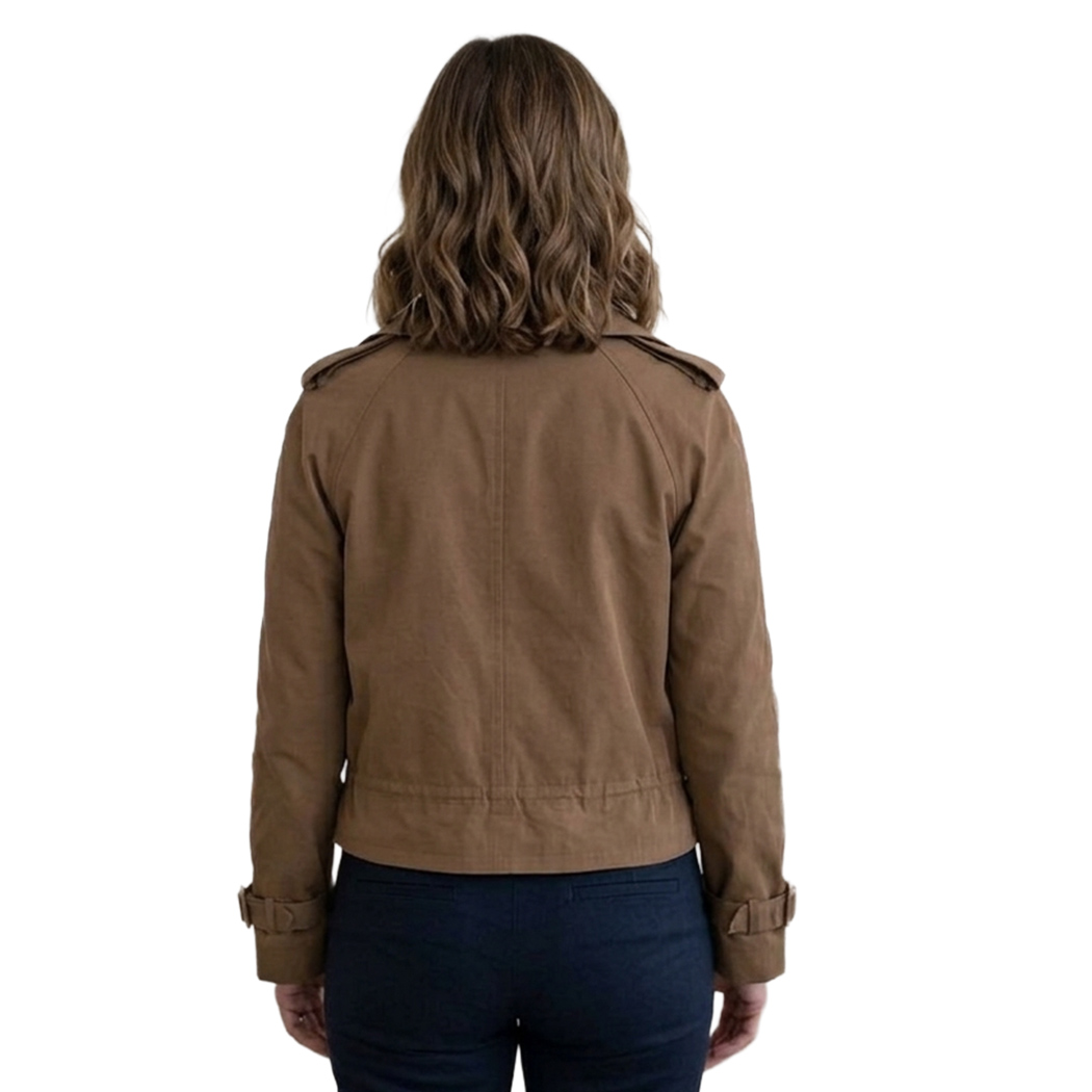 BUGER GIUBBINO GIACCA DONNA PRIMAVERILE DOPPIO PETTO TESSUTO TECNICO 52265