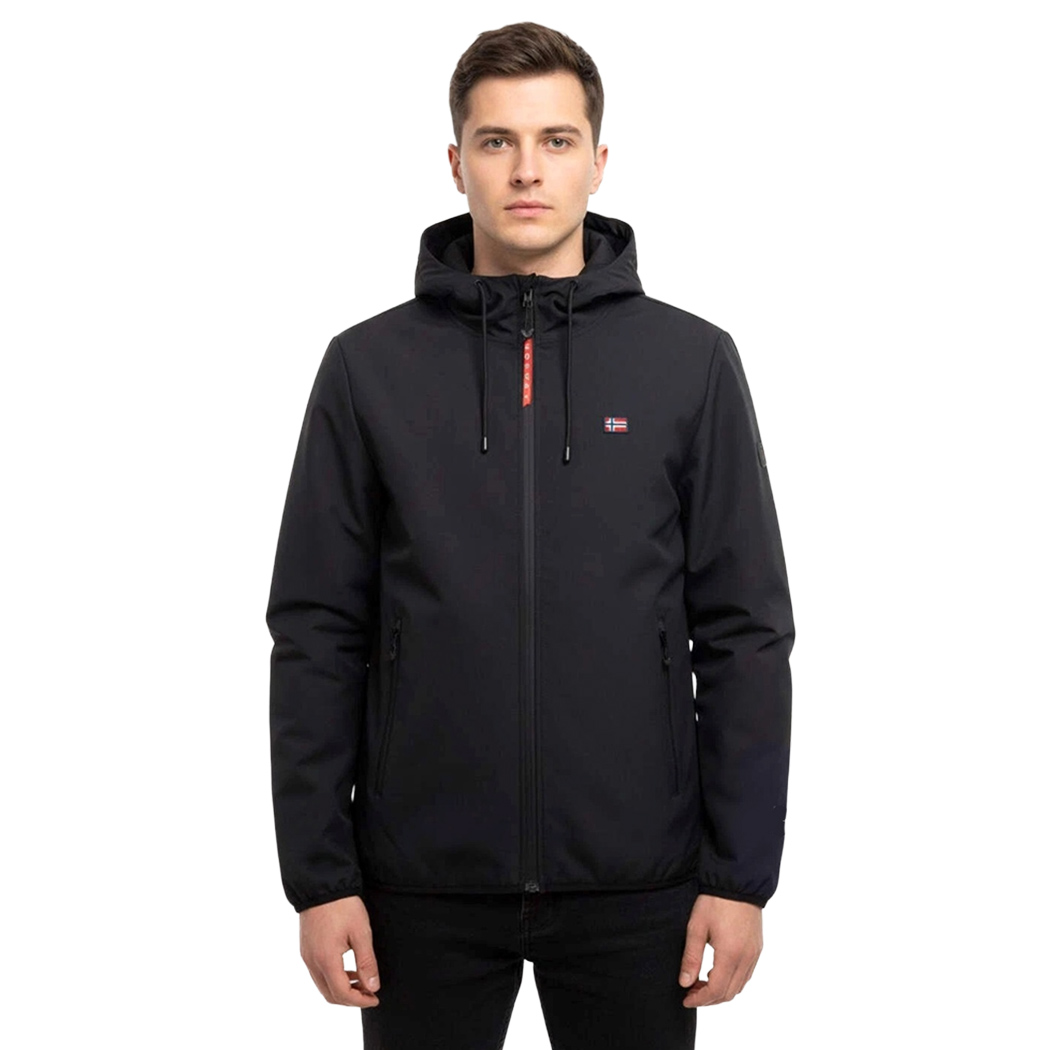 NORWAY GIUBBOTTO UOMO IN SOFTSHELL GIACCA GIUBBINO CAPPUCCIO ANTIPIOGGIA 833921