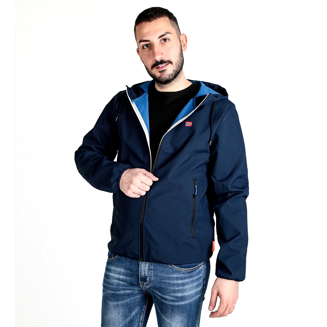 NORWAY GIUBBOTTO UOMO IN SOFTSHELL GIACCA GIUBBINO CAPPUCCIO ANTIPIOGGIA 833921