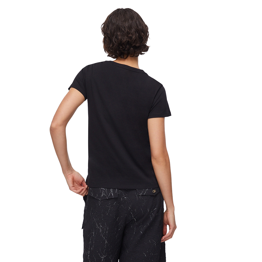 LIU JO T-SHIRT CON STRASS DONNA RAGAZZA MAGLIA LOGO MAGLIETTA COTONE TA6056JS923