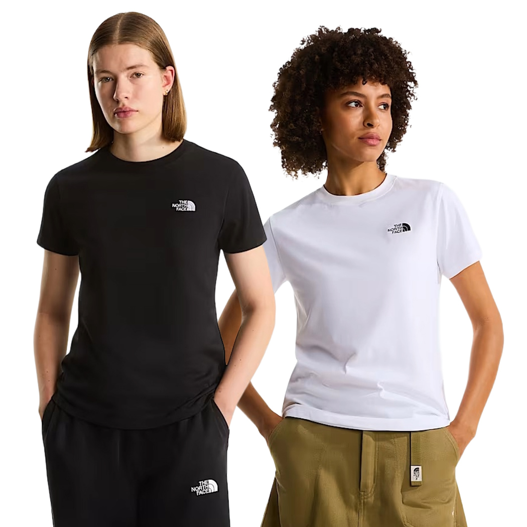 THE NORTH FACE T-SHIRT DONNA SIMPLE DOME SLIM FIT MAGLIA LOGO COTONE NF0A8FX7