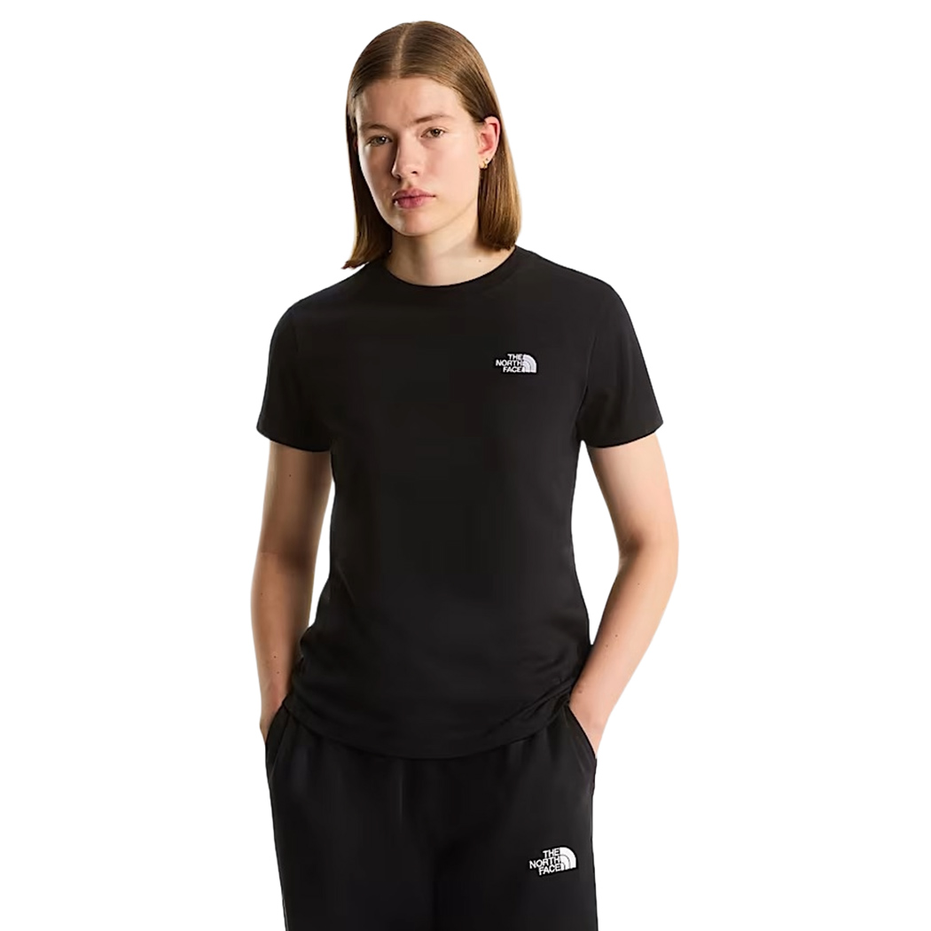 THE NORTH FACE T-SHIRT DONNA SIMPLE DOME SLIM FIT MAGLIA LOGO COTONE NF0A8FX7