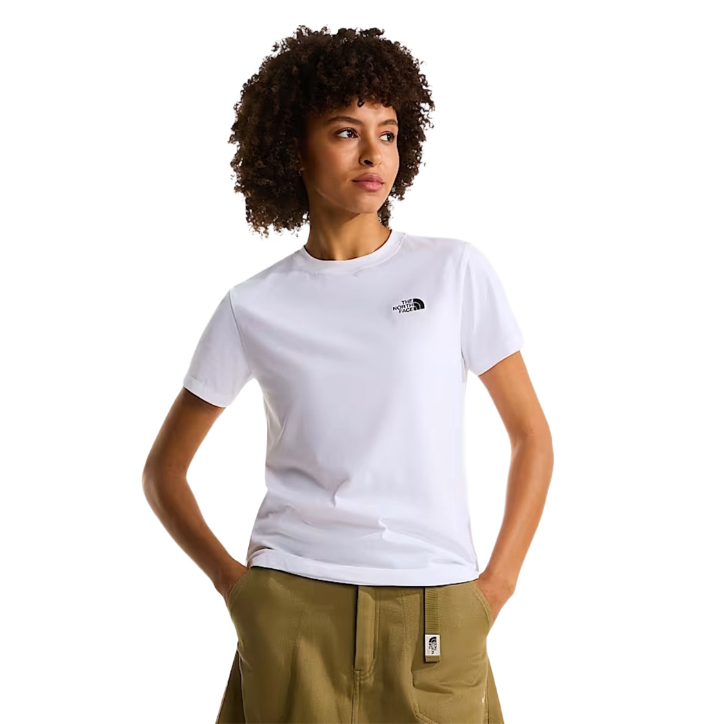 THE NORTH FACE T-SHIRT DONNA SIMPLE DOME SLIM FIT MAGLIA LOGO COTONE NF0A8FX7