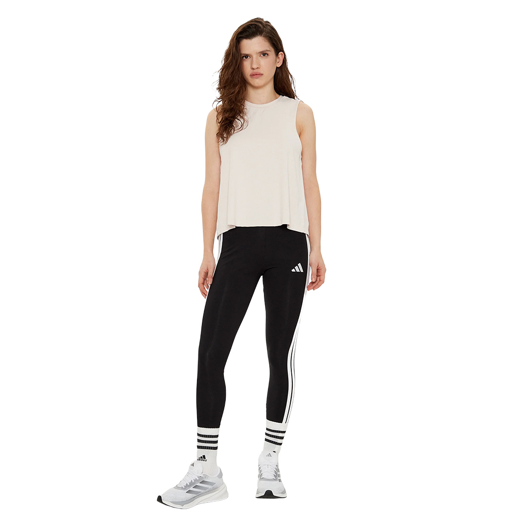 ADIDAS LEGGINGS ESSENTIALS 3 STRIPES COTTON PANTALONI ELASTICIZZATI SPORT JE0072