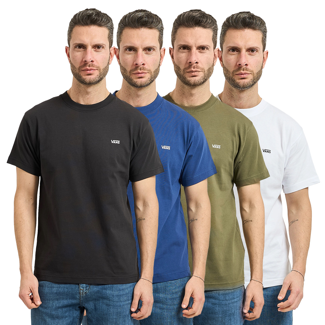 VANS LEFT CHEST SS MAGLIA T-SHIRT COTONE UOMO RAGAZZO CLASSIC FIT SPORT VN000R9X