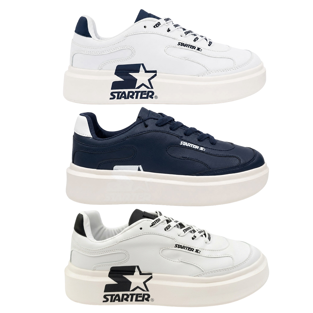 STARTER SCARPE PLATFORM SNEAKERS UOMO SPORT STREETWEAR COMODE LOGO STBL 02 01