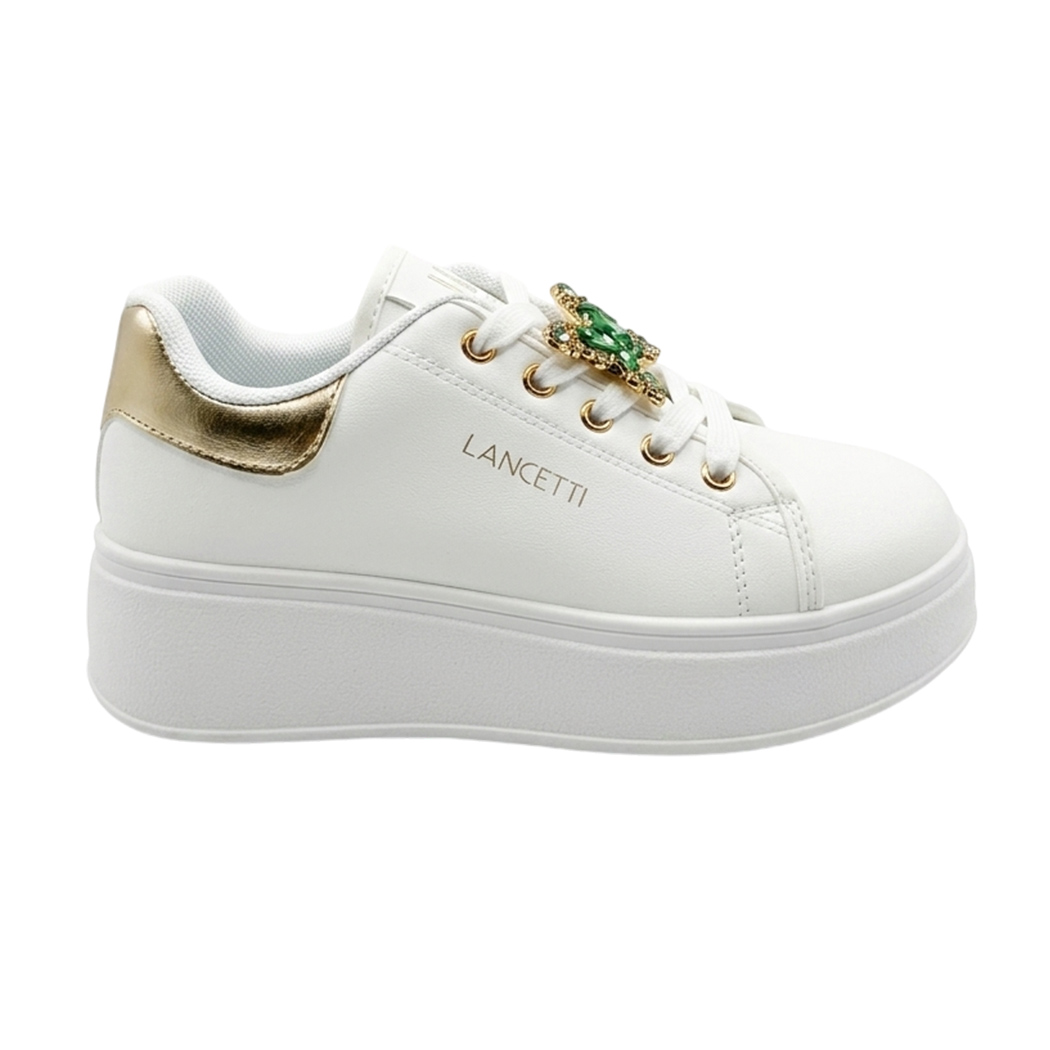 LANCETTI SCARPE DONNA PLATFORM SNEAKERS CON CHARMS COMODE CASUAL FASHION LNC3218