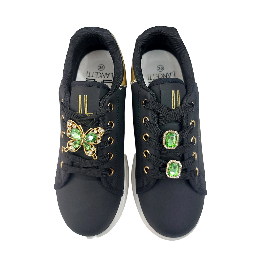 LANCETTI SCARPE DONNA PLATFORM SNEAKERS CON CHARMS COMODE CASUAL FASHION LNC3218