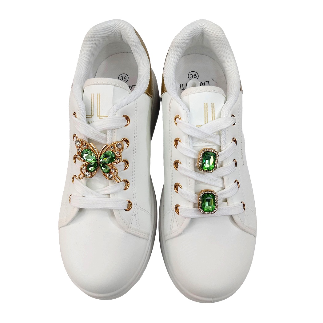 LANCETTI SCARPE DONNA PLATFORM SNEAKERS CON CHARMS COMODE CASUAL FASHION LNC3218