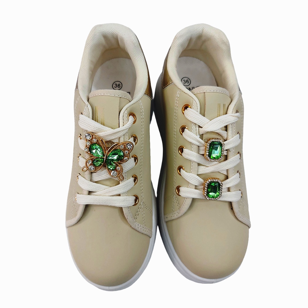 LANCETTI SCARPE DONNA PLATFORM SNEAKERS CON CHARMS COMODE CASUAL FASHION LNC3218