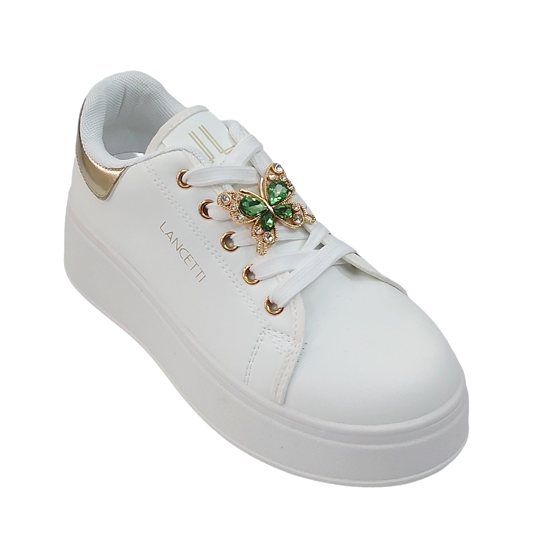 LANCETTI SCARPE DONNA PLATFORM SNEAKERS CON CHARMS COMODE CASUAL FASHION LNC3218