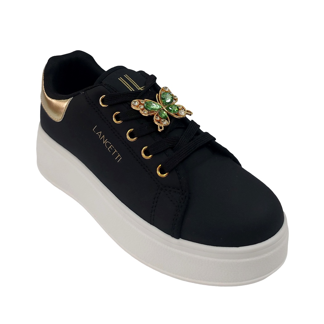 LANCETTI SCARPE DONNA PLATFORM SNEAKERS CON CHARMS COMODE CASUAL FASHION LNC3218