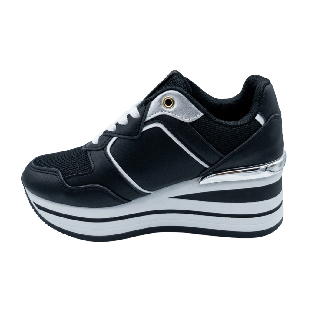 LANCETTI SCARPE DONNA PLATFORM SNEAKERS CON ZEPPA COMODE CASUAL FASHION LNC3150