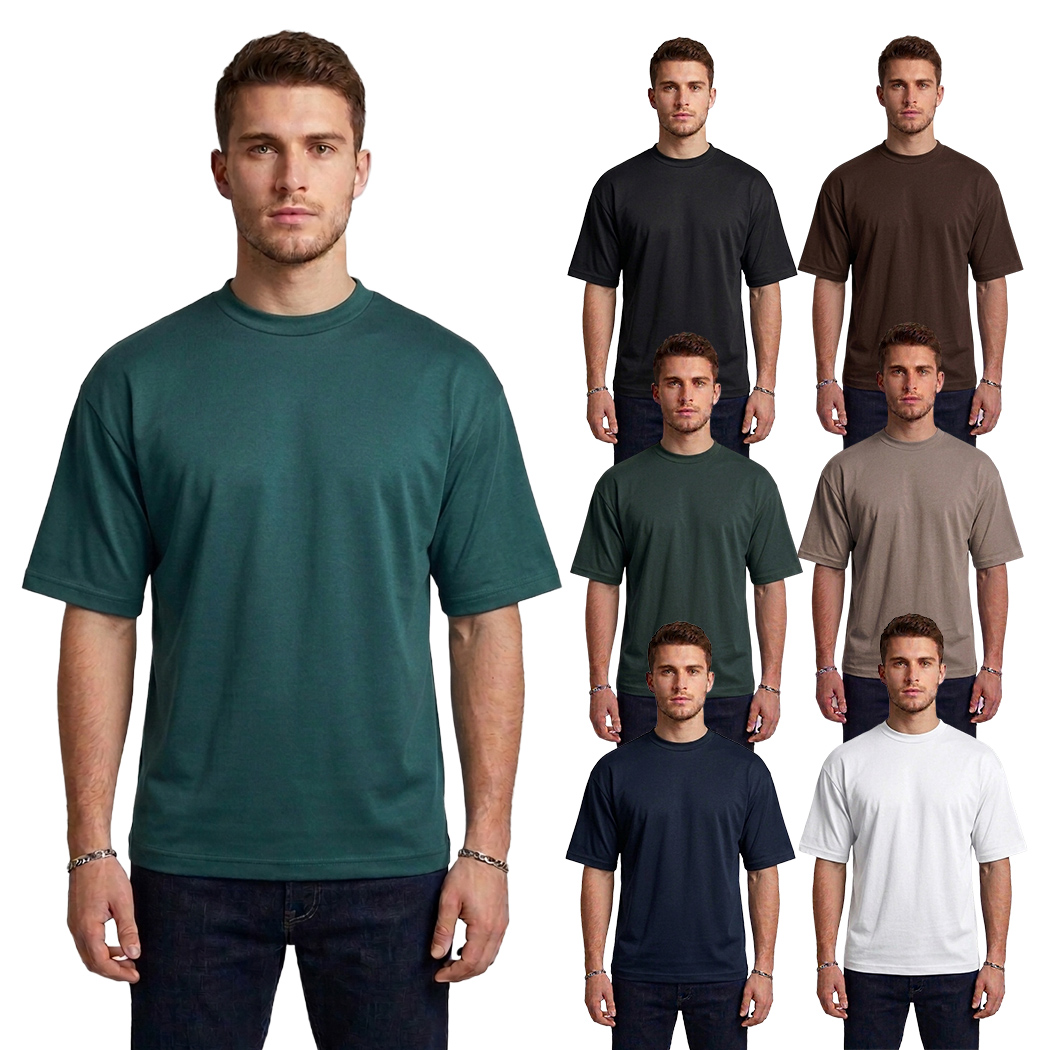 AEF T-SHIRT UOMO REGULAR FIT COTONE MERCERIZZATO COMODA FRESCA 10100