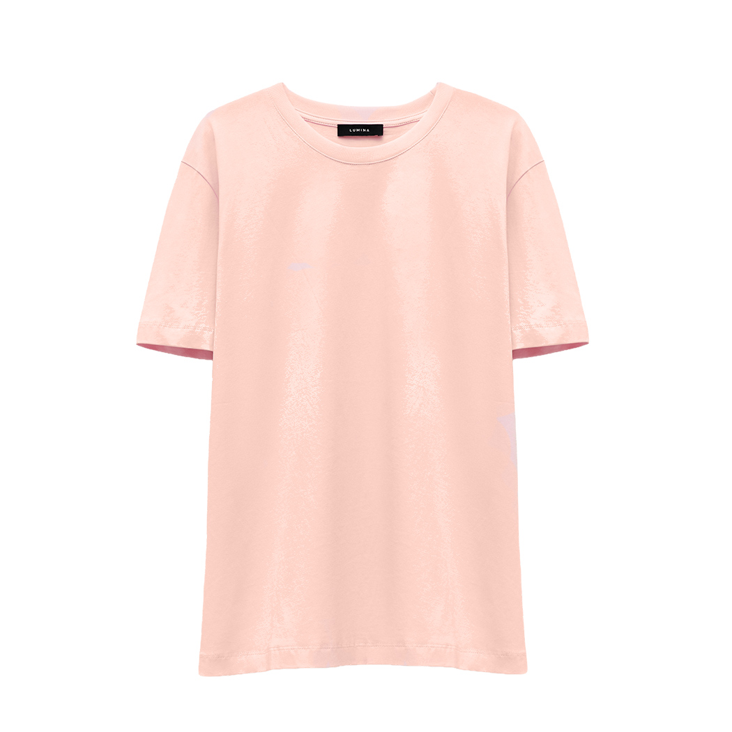 LUMINA T-SHIRT DONNA LEGGERMENTE OVER MAGLIA MAGLIETTA COTONE COMODA L8869