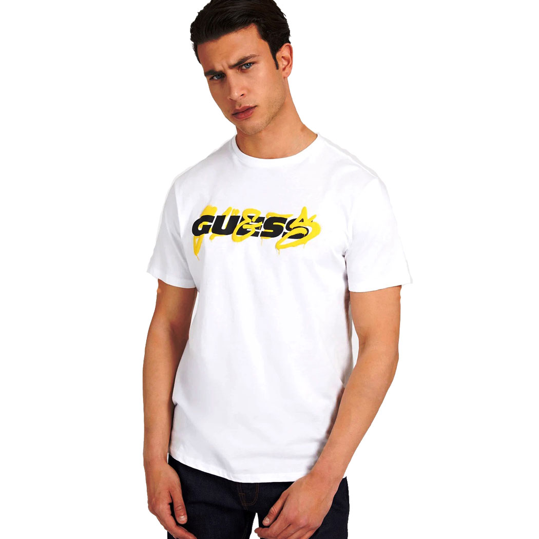 T-SHIRT UOMO MAGLIA COTONE JERSEY STRETCH LOGO FRONTALE BASIC M2GI49K9RM1