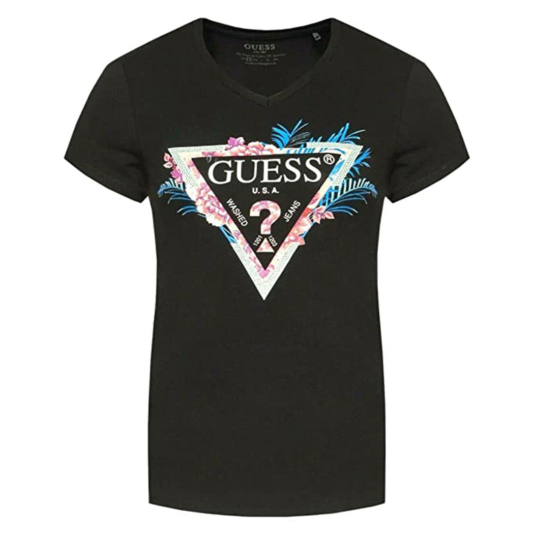 T-SHIRT MAGLIA MAGLIETTA DONNA GIRL LOGO FRONTALE TRIANGOLO W2GI06J1311