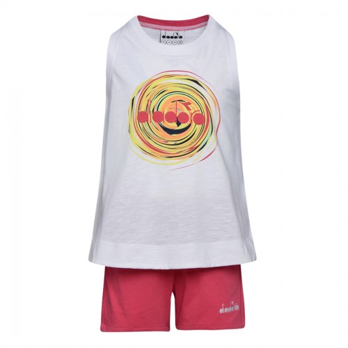 DIADORA JG. SET SL LOGO TWISTER COMPLETINO BAMBINA CANOTTA SHORTS 102.177121
