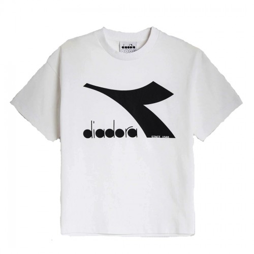 DIADORA JU.T-SHIRT SS BL RAINBOW MAGLIA BAMBINO BAMBINA UNISEX COTONE 102.178266