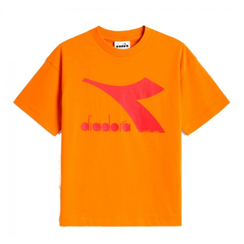 DIADORA JU.T-SHIRT SS BL RAINBOW MAGLIA BAMBINO BAMBINA UNISEX COTONE 102.178266