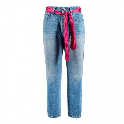 YES ZEE JEANS DENIM MOM FIT PANTALONI DONNA GIRL 5 TASCHE WOMAN P337/P737